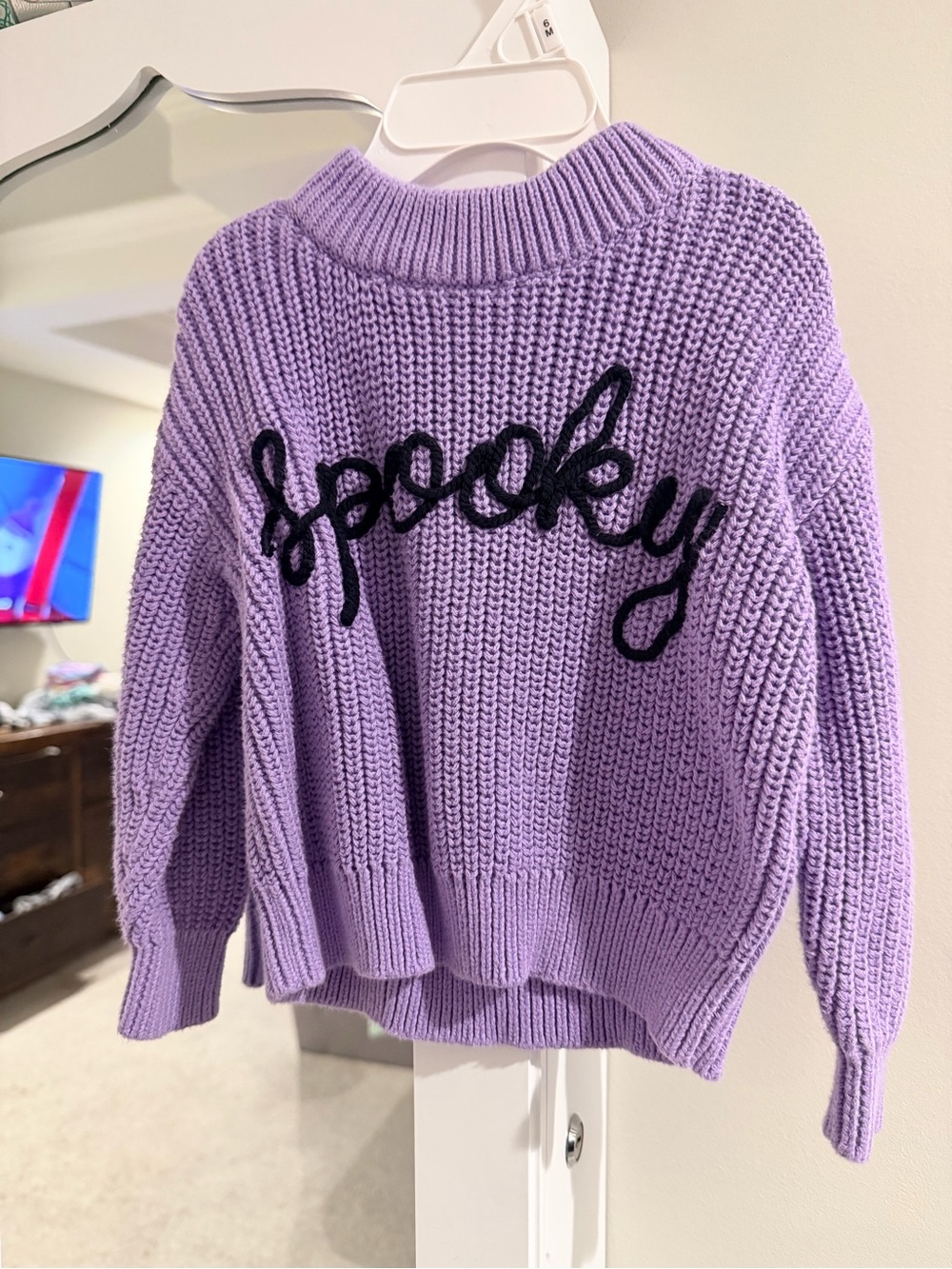 Lavender 'Spooky' Knit Sweater